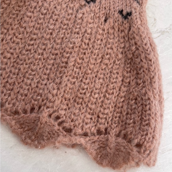 MOSCHINO Cheap & Chic Pink Mohair Blend Patterned Knit Sweater EUC Size 10 US - Picture 14 of 15